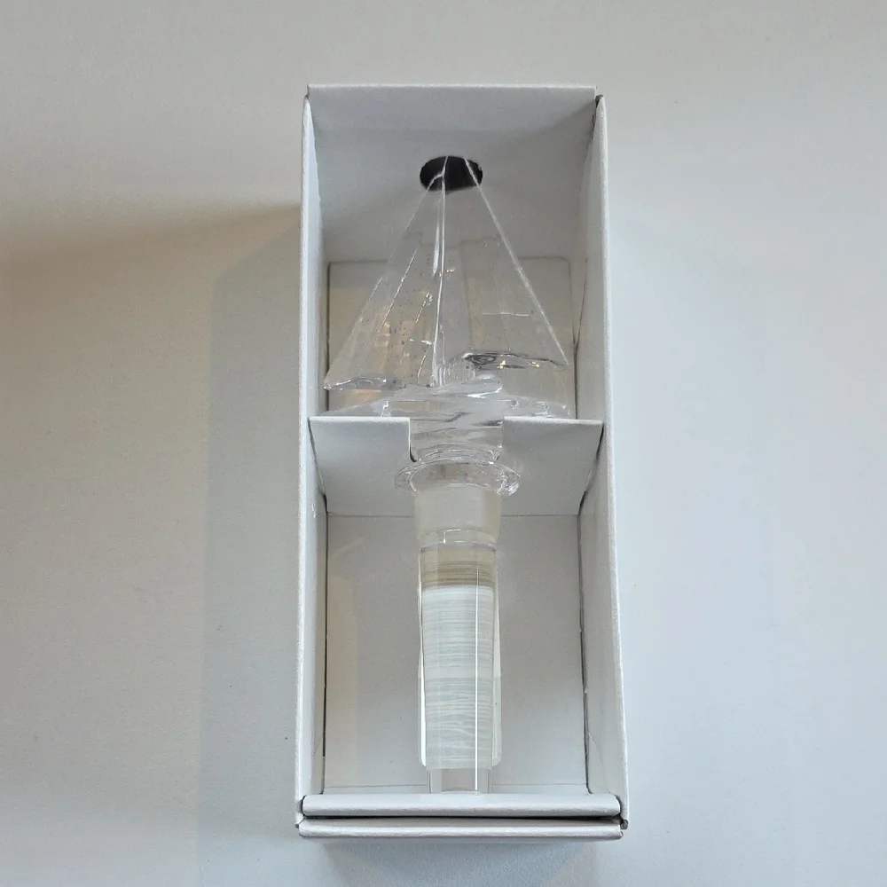 Wine Accessories - Mikasa Clear Crystal Wine Stopper And Corkscrew - Regatta